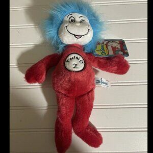 NEW Aurora Dr. Seuss Cat in the Hat Thing 1 Plush 12” with Tags 2018